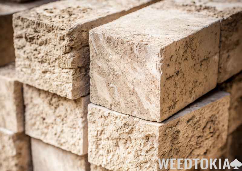 Hempcrete bricks at a merchant