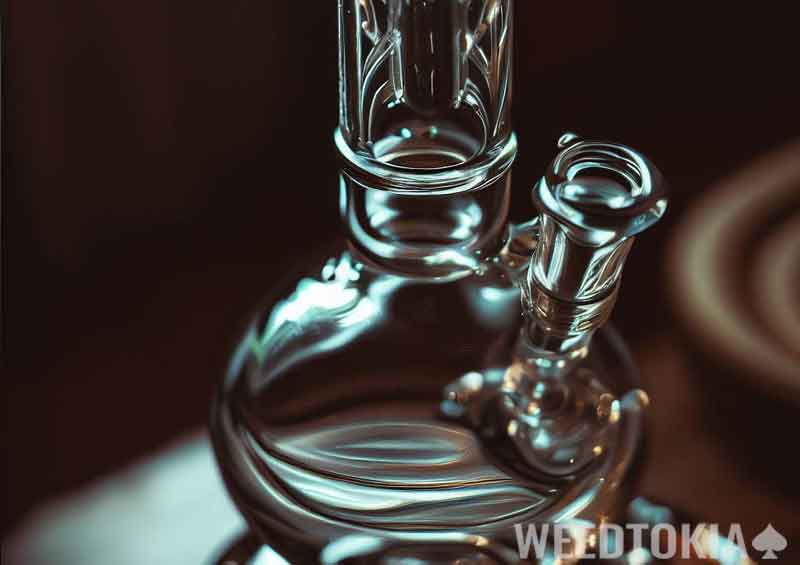 Empty bong on a table