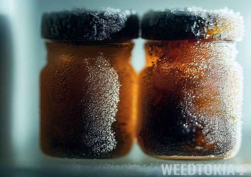 Frozen Live Resin in a fridge