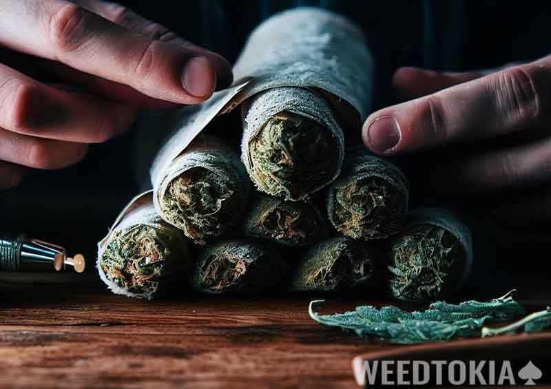 Icy marijuana rolled