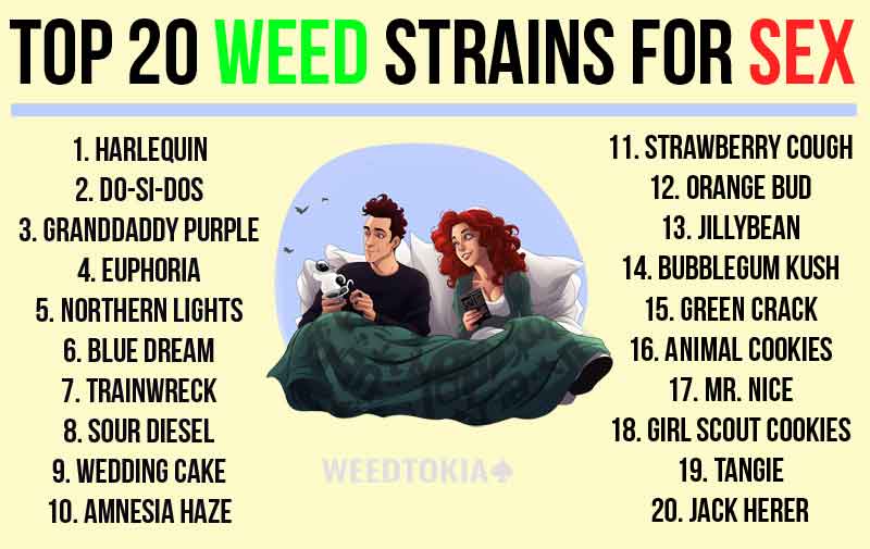 Infographic on best weed strains for sex