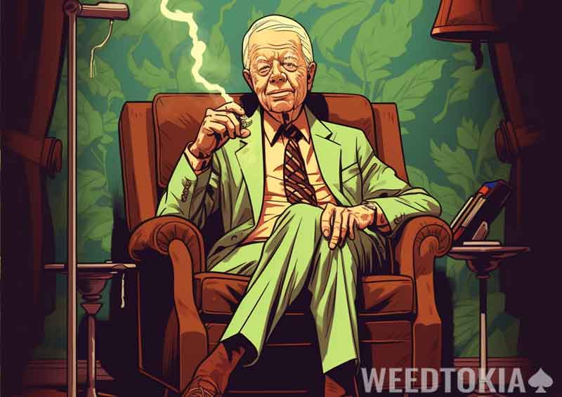 Jimmy Carter puffing Mary Jane