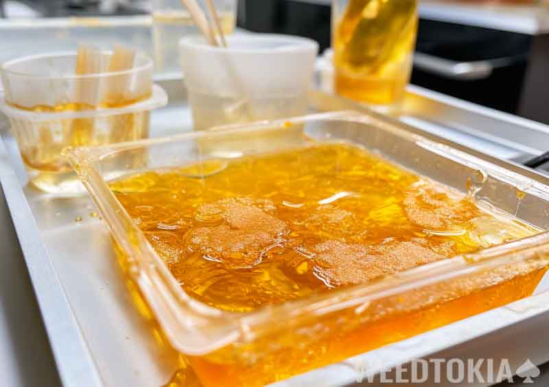 Live Resin being made in a laboratory