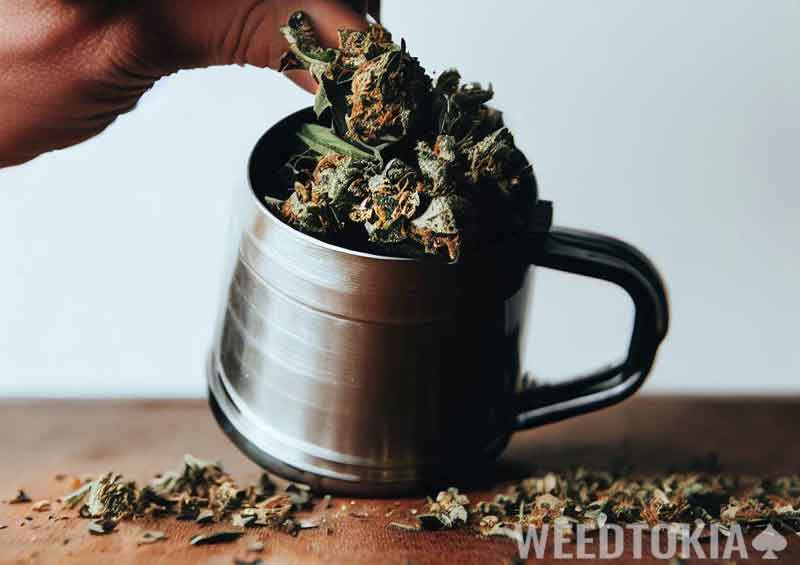 Mug used to crush weed to pieces