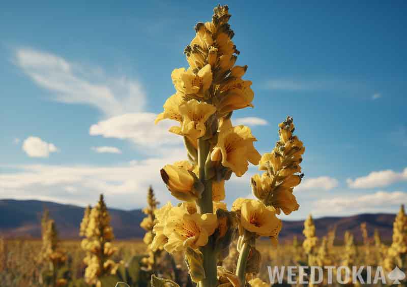 Mullein in field