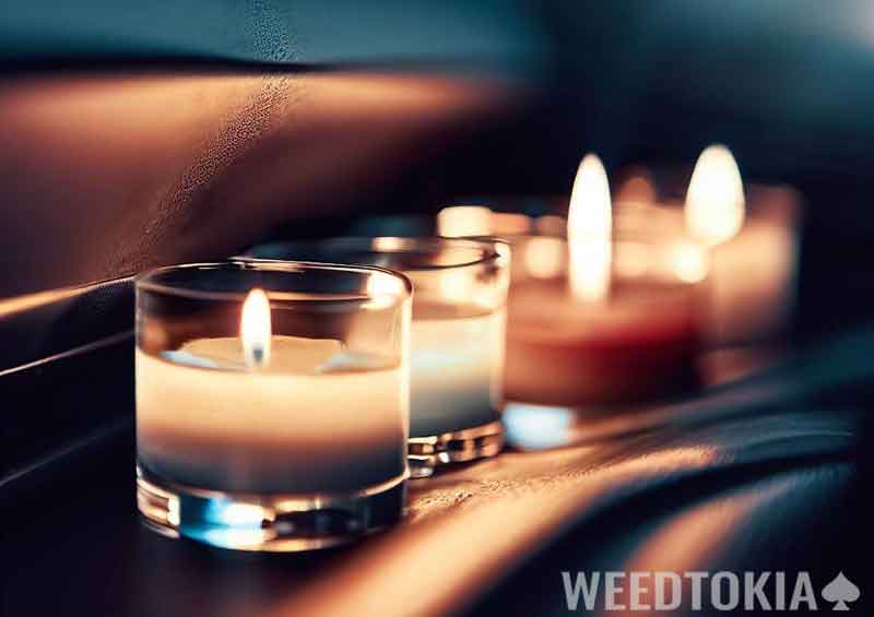 Scented candles cleaning weed smell