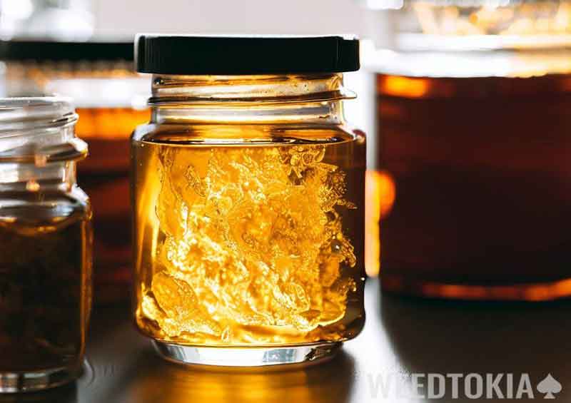 Sun shining on Live Resin jar