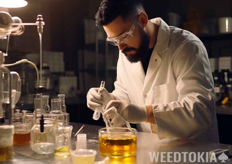 Technician making Distillate