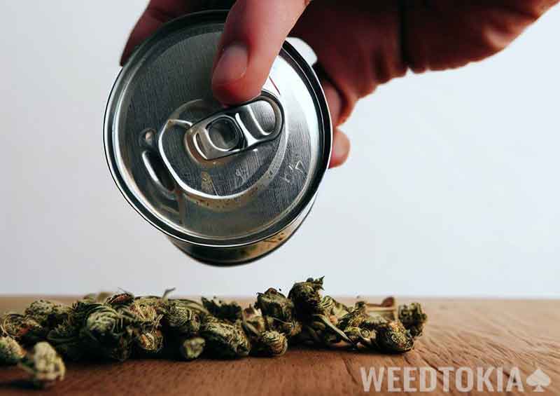 Tin can over weed