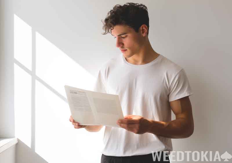 Guy reading instruction manual on Dry Herb Vaporizers