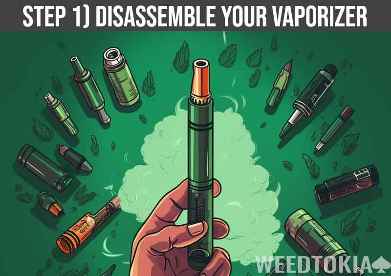 Step 1. Disassemble your vaporizer