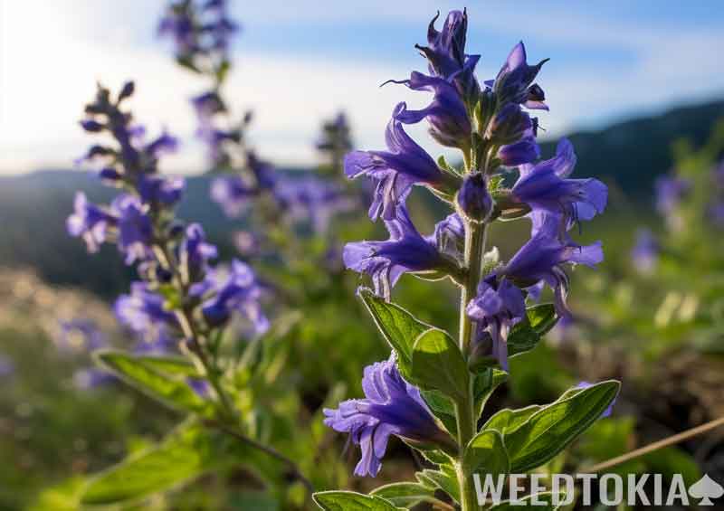 Beautiful purple Skullcap flowers