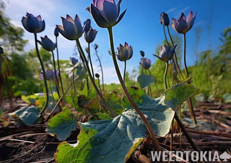 Blue Lotus sprouting in the fields of Egypt