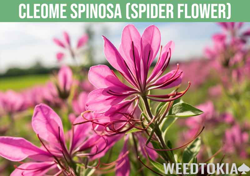 Cleome Spinosa, or Spider Flower, with potent smell