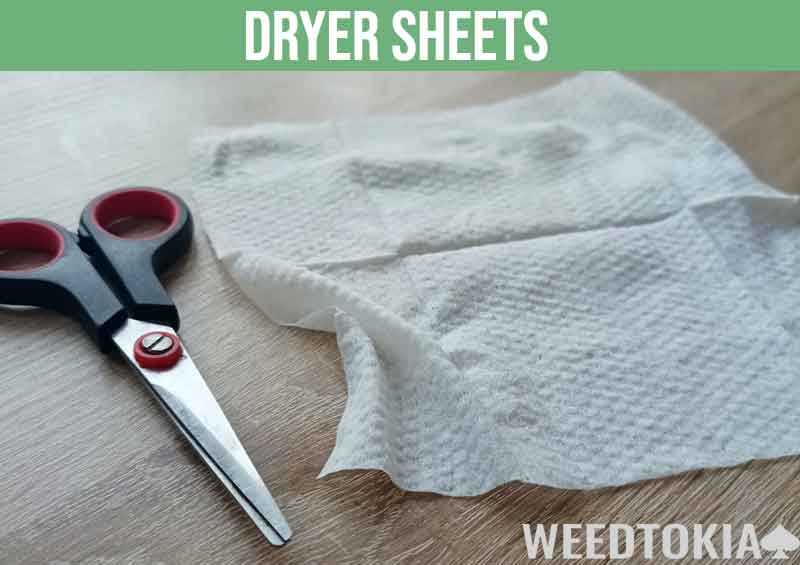 Dryer sheets on a table