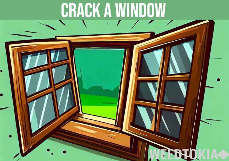 Illustration of cracking a window open