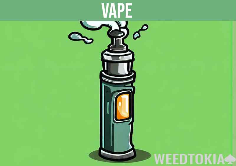 Illustration of a vape with smoke