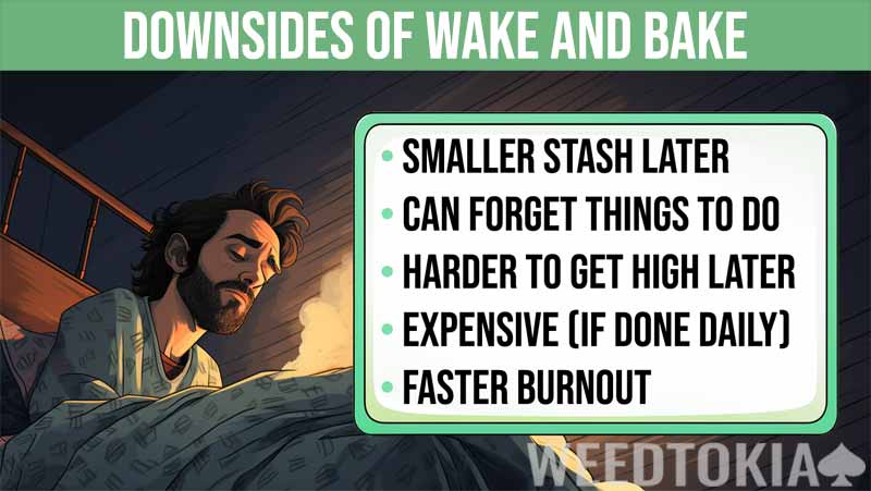 Infographic on downsides of wake and bake