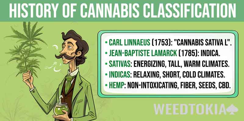 Infographic on the history of cannabis classification