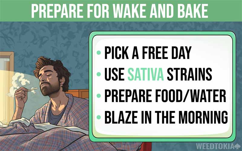 Preparing for wake and bake infographic