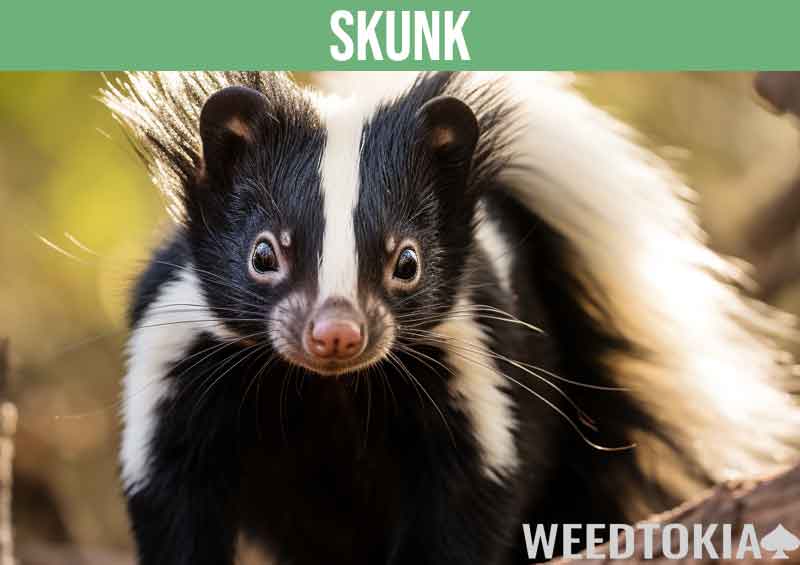 Skunk feces can smell like marijuana