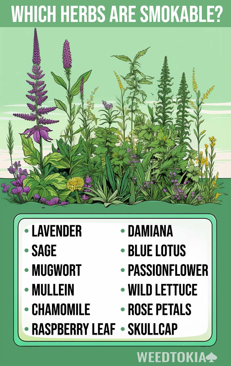 Which herbs are smokable infographic